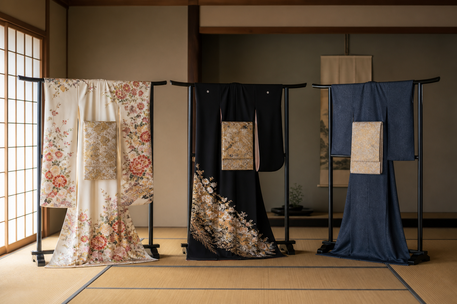 さまざまな種類の着物